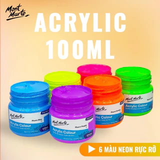 Màu Acrylic Phản Quang Mont Marte 100ml - Màu Dạ quang