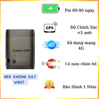 Định vị gps không dây W60T  4G hiệu năng cao pin xài 60-90 ngày