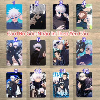 Ảnh thẻ card ảnh bo góc  jujutsu kaisen season 2 Yuji Itadori Satoru Gojo Kento Nanami Megumi Fushiguro..MA5 5x8cm