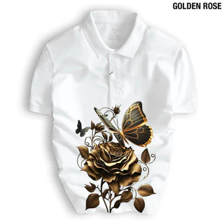 Áo POLO GOLDEN ROSE phối cổ sang trọng chất liệu mềm mịn, form gerular vừa vặn, trẻ trung, thanh lịch