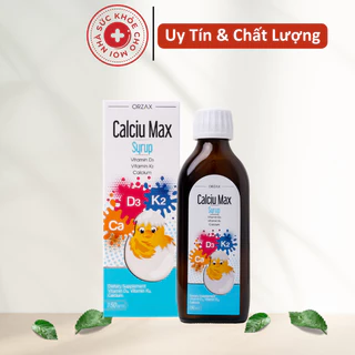 Calciu Max.Bổ Sung Calci,D3k2.Giúp Bé Hấp Thụ Tối Đa Canxi Vào Xương,Răng Chắc Khỏe