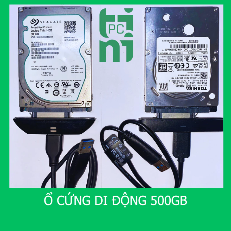 Combo Ổ Cứng Di Động 500GB 5400rpm Và 7200rpm 2.5 Inch Kèm Cáp Chuyển SATA Sang USB 3.0