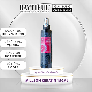 Xịt dưỡng tóc chăm sóc tóc phục hồi hư tổn Keratin Millson 150ml sịt dưỡng tóc uốn nhuộm duỗi tinh chất dưỡng tóc khô xơ