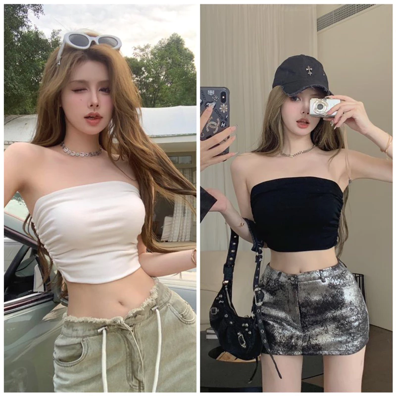 Áo ống nữ croptop chít hai bên cute (KHÔNG MÚT NGỰC)