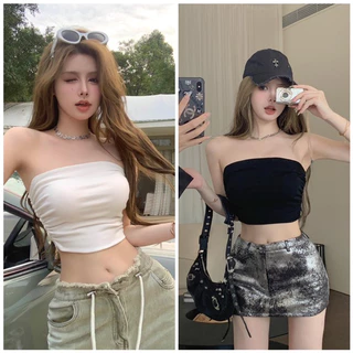 Áo ống nữ croptop chít hai bên cute (KHÔNG MÚT NGỰC)