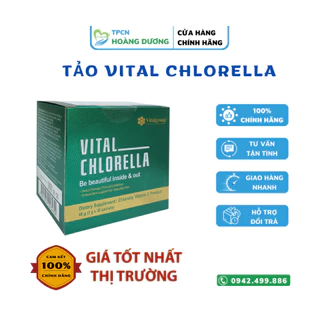 Tảo Vital Chlorella - Đào thải độc tố máu, Tái tạo máu, điều hoà huyết áp, tim mạch, chống lão hoá, Phục hồi sức khoẻ