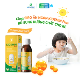 Siro ăn ngon cho bé Kidsmin Plus bổ sung dinh dưỡng, tăng hệ miễn dịch (Chai 100ml)