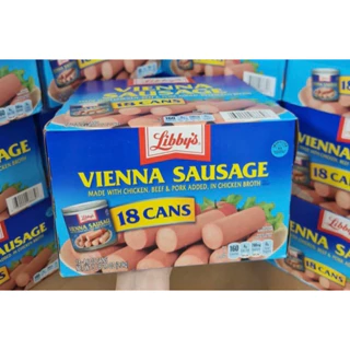 Date 2025 ) Lốc 18 Lon Xúc Xích Libby Vienna Sausage 130g Mỹ