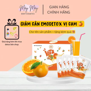 [CHE TÊN + QUÀ KÈM] DETOX EMO VITA C GIẢM CÂN CHÍNH HÃNG 100%/ giam mo an toan, hieu qua