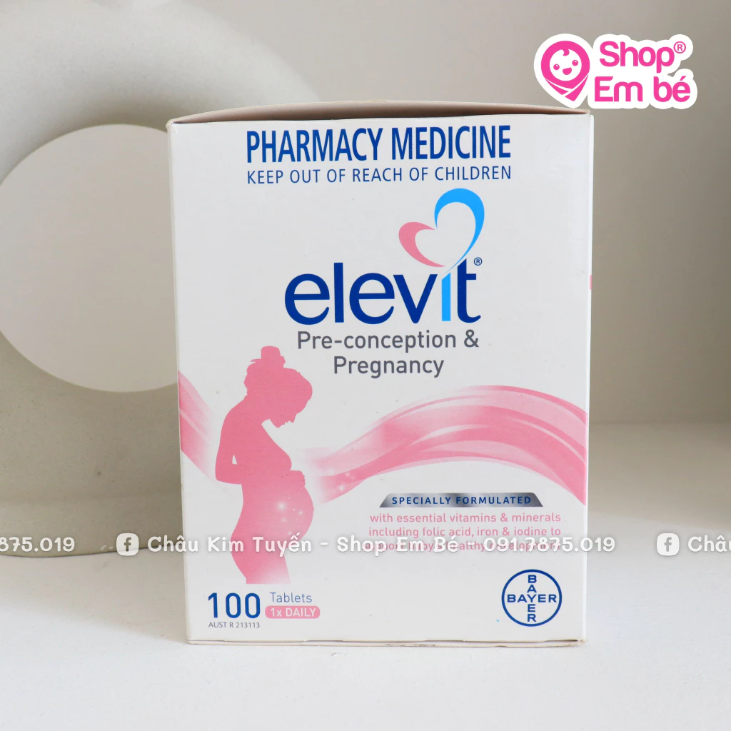 Vitamin Tổng Hợp Elevit Cho Bà Bầu 100 viên