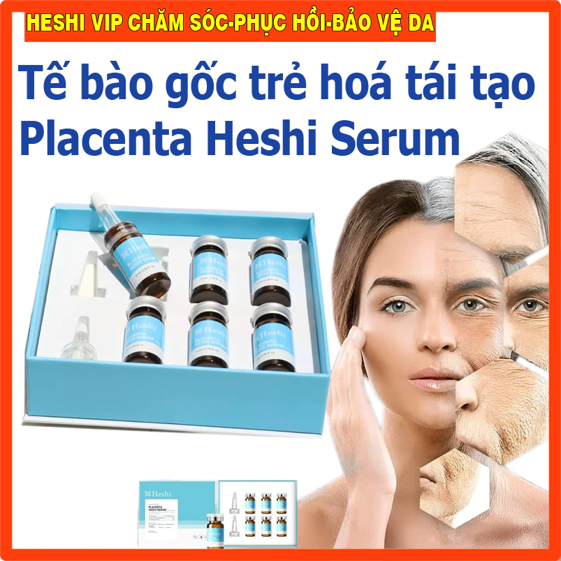 Tế bào gốc Heshi chính hãng Heshi giúp da trẻ hoá mạnh mẽ, tái tạo và phục hồi da sau liệu trình