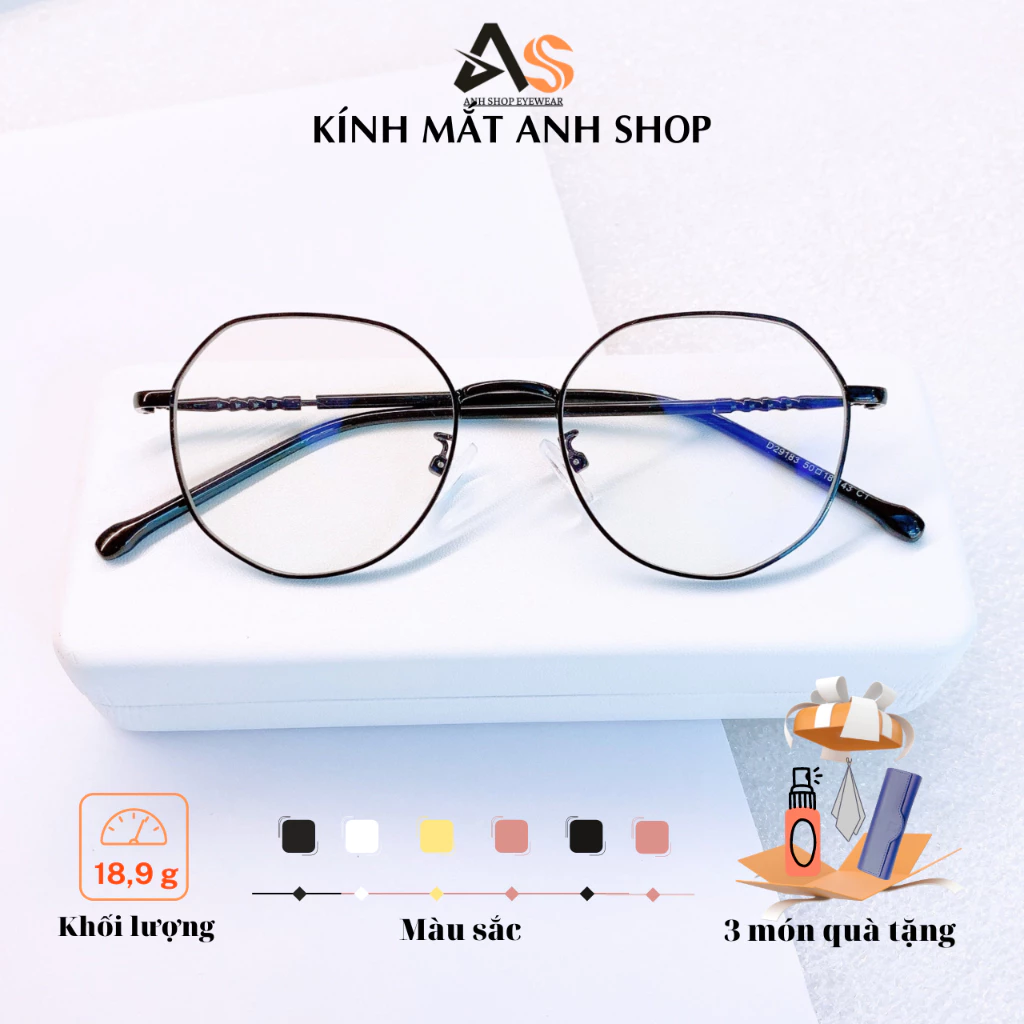 Kính kim loại tròn nhỏ xinh thời trang nam nữ 29183A