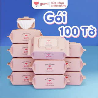 Gói 100 tờ khăn ướt phù hợp cho da em bé