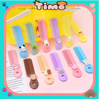 Lược Mini Chải Tóc Gội Đầu Gỡ Rối Có Gắn Charm Bỏ Túi Cute GL03