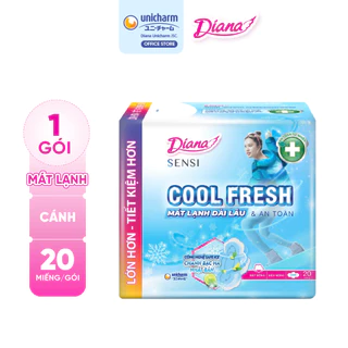 Băng vệ sinh Diana Sensi Cool Fresh siêu mỏng cánh gói 20 miếng