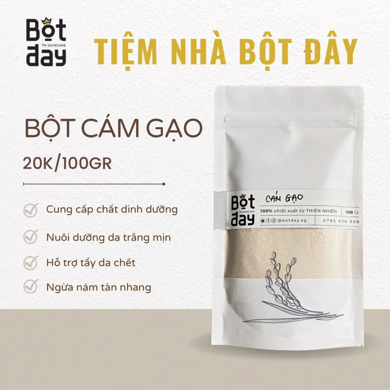 Bột Cám gạo Nguyên chất 100% Handmade