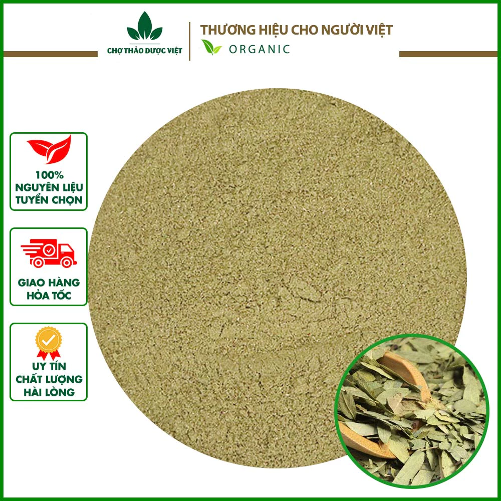 Bột lá phan tả diệp nguyên chất 100g (Nhuận tràng, táo bón, thanh lọc, giảm cân) - Chợ Thảo Dược Việt