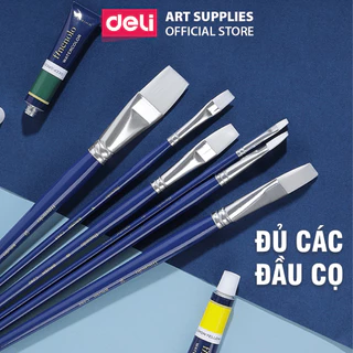 Cọ Vẽ Màu Nước Cọ Đầu Tròn Cọ Đầu Dẹt Cao Cấp Finenolo Deli - Cọ Chuyên Dụng Cho Vẽ Màu Gouache Acrylic Hoạ Cụ