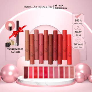 [ Chính hãng ] SON KEM LÌ 3CE VELVET LIP TINT full màu