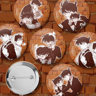 Huy Hiệu Cài Áo Anime - Conan Thám Tử Lừng Danh - Ghim Cài Áo, Badge Phụ Kiện Manga Hình Conan Thám Tử Lừng Danh