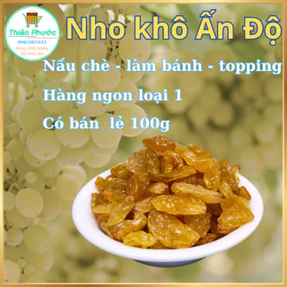 Nho khô loại ngon làm bánh bông lan, topping món chè - kem