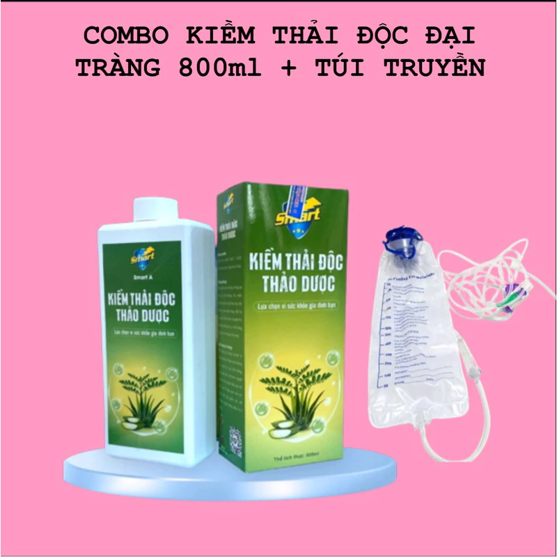 Bộ Dụng Cụ Thải Độc Đại Tràng - Túi Truyền Thải Độc Giảm Cân 1200ml/ Thải độc đại tràng bằng Smart A