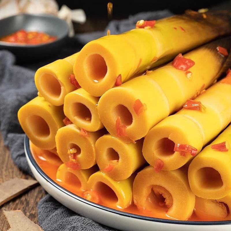Măng nguyên vỏ muối ớt đỏ chua cay