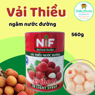 Vải thiều đóng hộp Nif 560g - date xa 2025, vải ngon, giá tốt