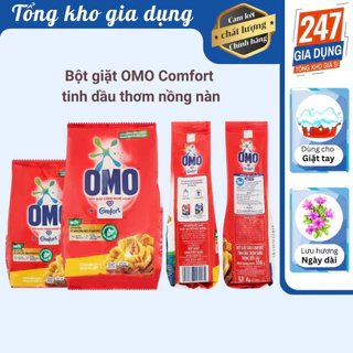 Bột giặt OMO Comfort tinh dầu thơm nồng nàn xoáy bay vết bẩn và hương thơm bền lâu gói 350g - 700g