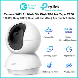 Camera WIFI TP-Link Tapo C200 / C210 / C211 / C212 / C220 / C225 | Xoay 360 | Đàm thoại 2 chiều | Bảo hành 2 năm