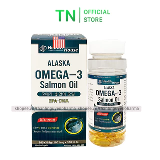 Viên dầu cá Alaska OMEGA-3 sáng mắt, tăng cường thị lực, tốt cho tim mạch - 100 viên [Mẫu Xanh]