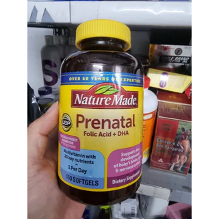 ♥️🌺[HSD 06/2025] Vitamin bà bầu Nature Made PRENATAL Multi + DHA 200mg của Mỹ 150 viên