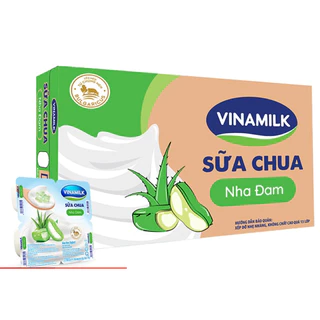 Thùng Sữa Chua Ăn Vinamilk Vị Nha Đam 48 hộp - Vỉ 4 Hộp x 100g.