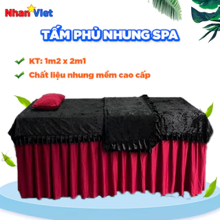 TẤM PHỦ NHUNG SPA | ga giường spa nhung cao cấp, dùng làm khăn trải giường spa xinh xắn