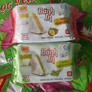 Bánh In Tân Huê Viên 400gam ( 2 Loại Nhân Đậu Xanh Dứa & Đâu Xanh Sầu Riêng )