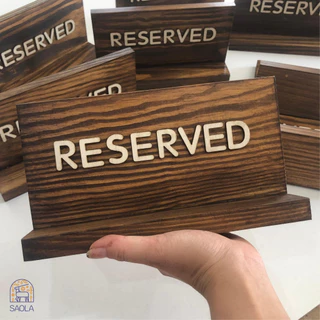 Bảng reserved để quầy cho nhà hàng, khách sạn, quán cà phê chữ nổi