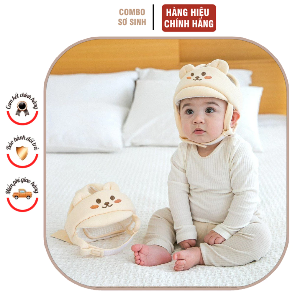 Mũ Bảo Hiểm Bảo Vệ Đầu Cho Bé Nón Tập Đi Tập Bò Chống Va Đập Cho Trẻ Từ 5 đến 36 Tháng Tuổi (Form mũ rộng)