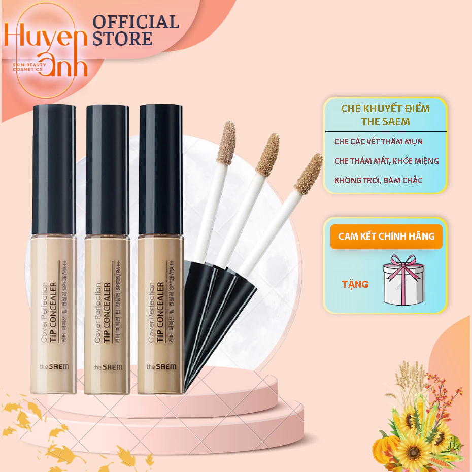 Che Khuyết Điểm The Saem Cover Perfection Tip Concealer SPF28 PA++