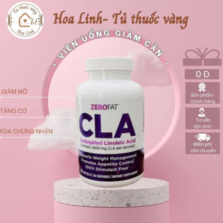 Viên Uống Giảm Cân ZeroFat CLA, Hỗ Trợ Giảm Béo, Đốt Mỡ, Giảm Cân An Toàn, Chính Hãng Mỹ 60 viên