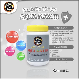 Men diệt tảo hồ cá AQUA MAX 3 - Thuốc diệt tảo, rong rêu hồ cá