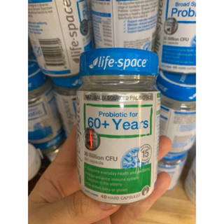 Men vi sinh Life Space 60+ Probiotic 40 viên Úc - men hỗ trợ tiêu hóa dành cho người lớn trên 60 tuổi