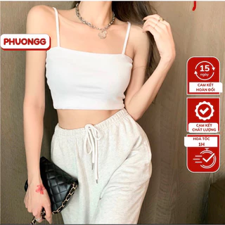 Áo bra ống_Áo 2 dây  PHUONGGG chất cotton borip cao cấp dáng ôm body gồm 4 màu freesize<58kg