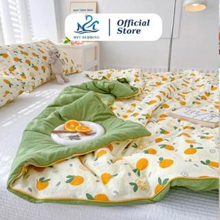 Chăn hè Cotton Đũi xơ Đậu Nành M2T BEDDING mềm mát, Mền hè kích thước 2mx2m3 dùng 4 mùa quanh năm