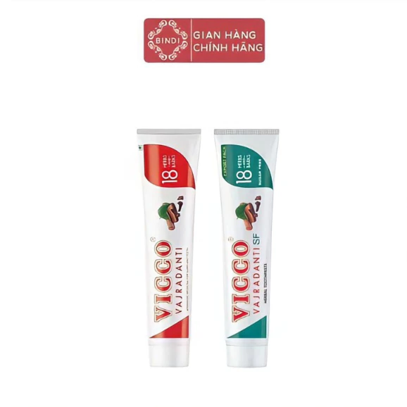 Combo Kem đánh răng Vicco 18 loại thảo dược 200g - Kem đánh răng Vicco 18 thảo dược ngọt vị tự nhiên 200g