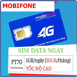 [30GB] SIM 4G Mobifone -  Gói PT70 (70k/tháng)
