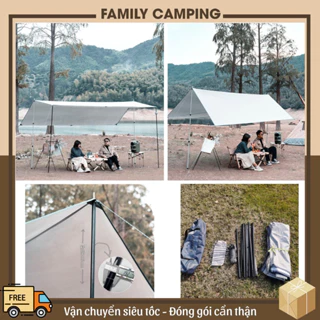 Tăng bạt tán lều cắm trại dã ngoại ngoài trời siêu nhẹ chống nắng mưa chính hãng AoTu kích thước 3x4m [Hàng có sẵn]
