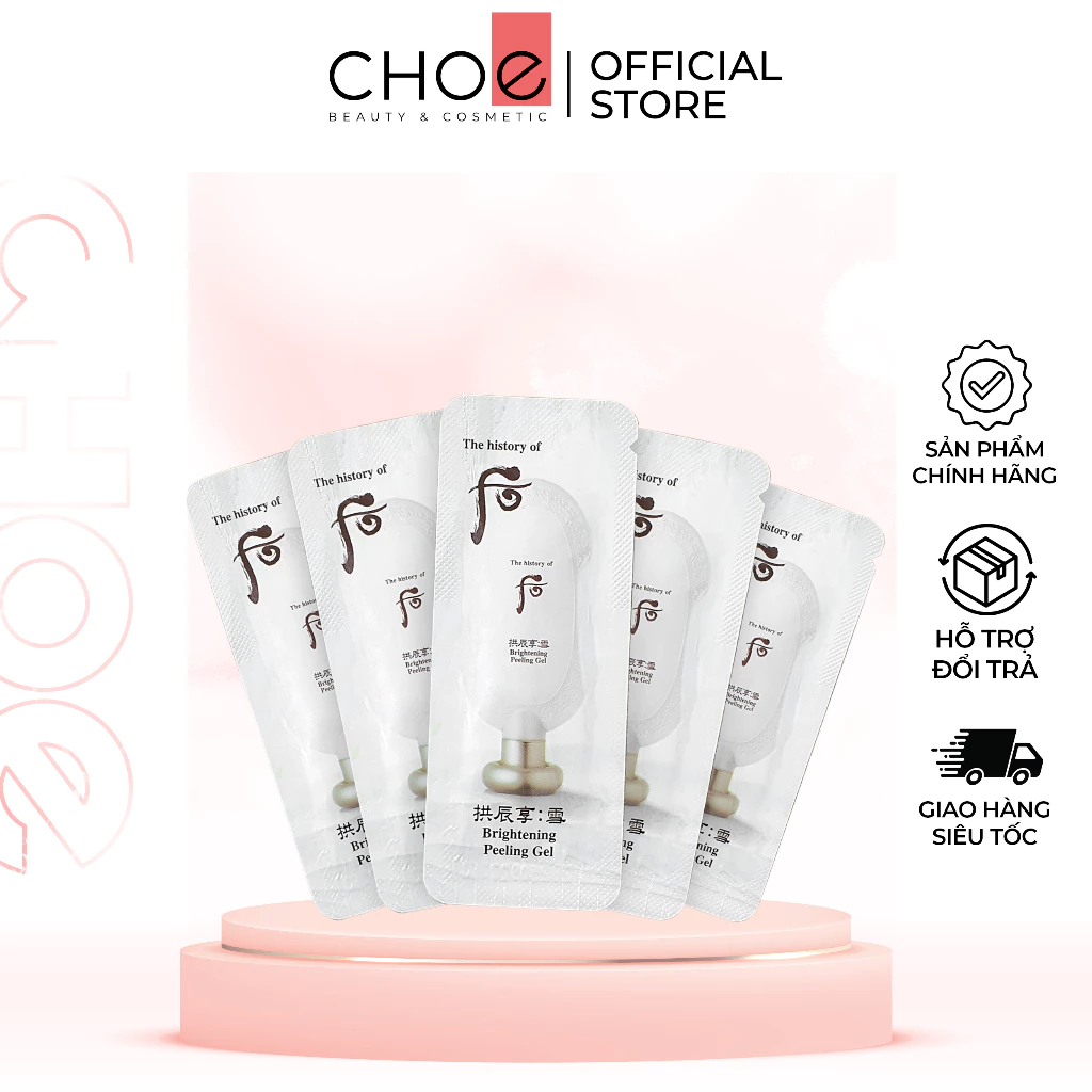 Combo 30 gói sample tẩy da chết Whoo 1ml, dạng kì làm sáng da, trắng da - Chòe