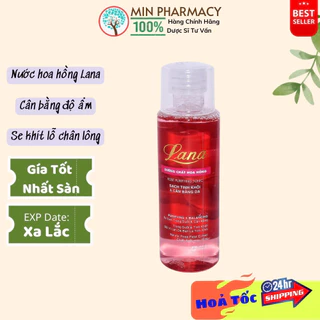 Dưỡng chất nước hoa hồng Lana Cân bằng da và se khít lỗ chân lông 150ml - Minpharmacy