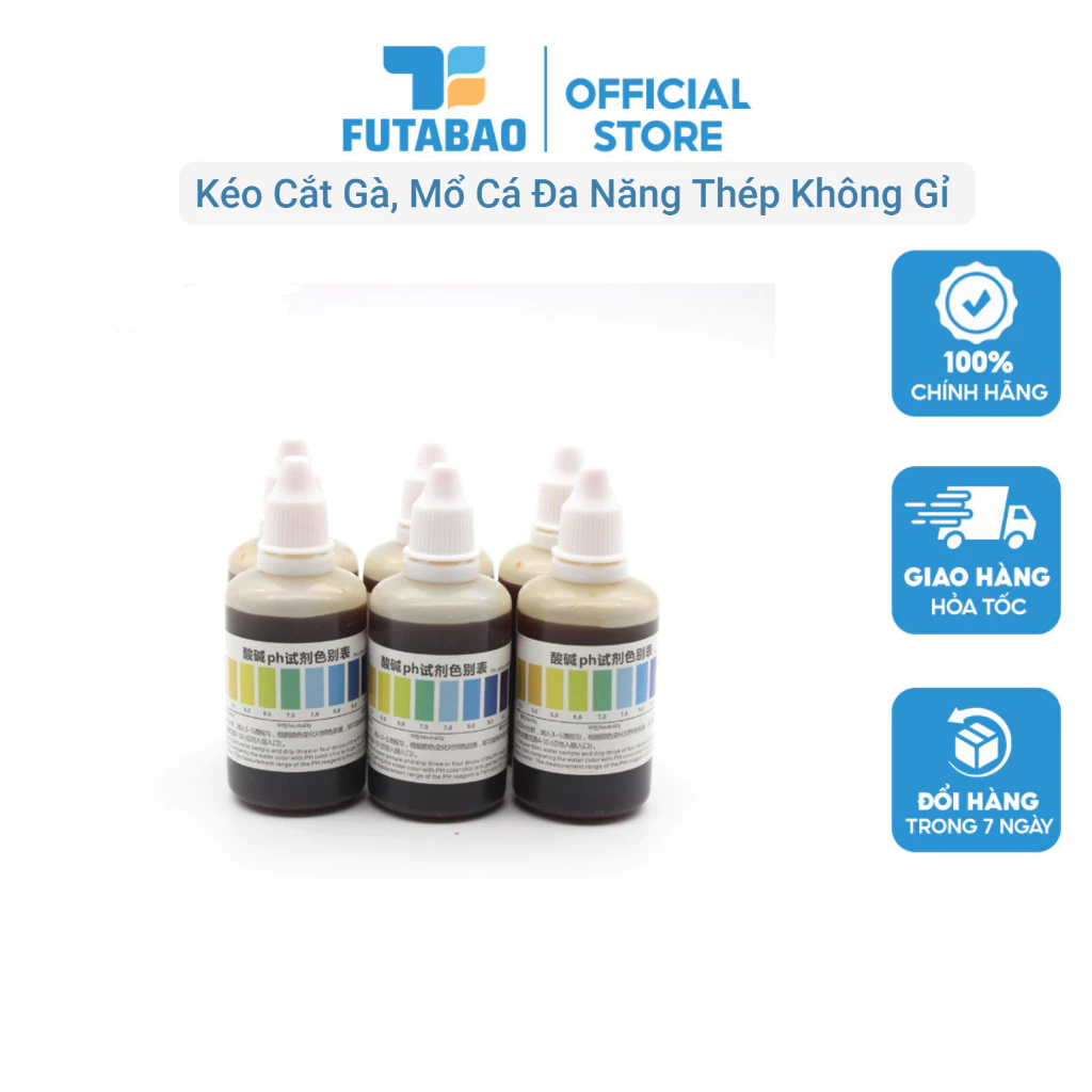 Dung Dịch Thử Độ pH - Lọ 10ML 50ML Kèm Bảng Màu Cho Kết Quả Nhanh, Chính Xác Futabao