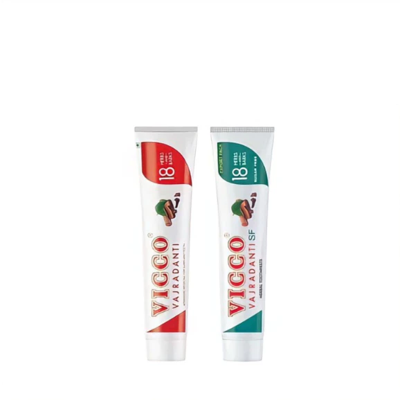 Combo Kem đánh răng Vicco 18 loại thảo dược 200g - Kem đánh răng Vicco 18 thảo dược ngọt vị tự nhiên 200g